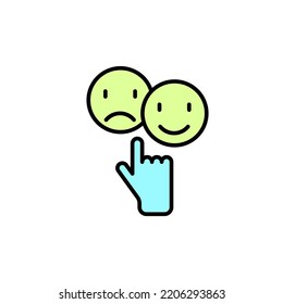 Feedback and review concept line icon. Simple element illustration. Feedback and review concept outline symbol design.