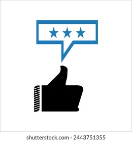 Feedback review icon vector graphics design