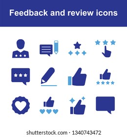 Feedback and review icons