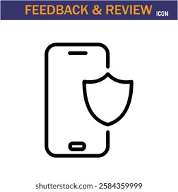 Feedback And Review line Icon. editable stroke icon. Vector illustration icon on white background, EPS 10.