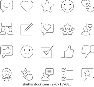 Comentarios y revisión de iconos de línea editable trazo