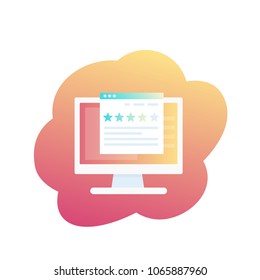 feedback, review and rating form, vector illustration