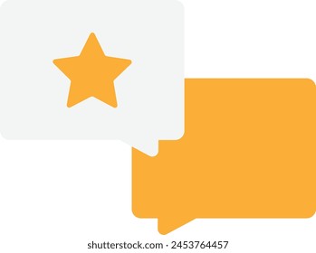 Feedback Review Rating Icon Vector Flat Illustration