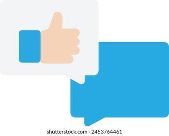 Feedback Review Rating Icon Vector Flat Illustration
