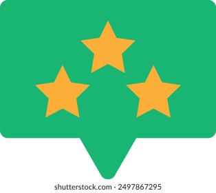 Ilustración plana del Vector del icono de la estrella del Comentarios