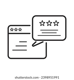 Feedback, review, testimonial, customer thin line icons. Editable stroke. For website marketing design, logo, app, template, ui, etc. Vector illustration modern Designs.