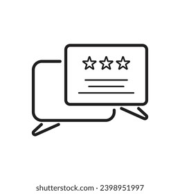 Feedback, Review, Testimonial, Kunden Thin Line Icons. Bearbeitbarer Strich. Für Website Marketing Design, Logo, App, Template, ui, etc. Vektorgrafik modernen Designs.