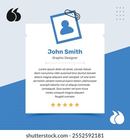 Feedback, Review, Testimonial and Quotation presentation minimalist modern professional social media post template