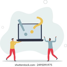 Feedback and review.asking questions and receiving answers.flat design.illustration with people.