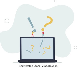 Comentarios y revisión. Hacer preguntas y recibir respuestas. Diseño plano con personas.