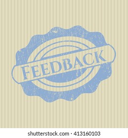 Feedback rubber grunge texture stamp