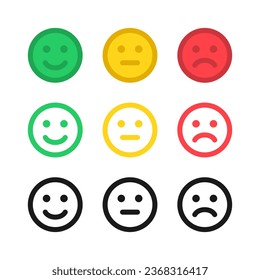 Feedback scale service with emotion icons. User experience rate with feedback scale. Vector EPS 10