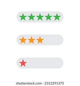 Feedback Scale with Stars Icon Vector Design.