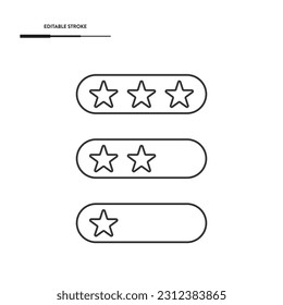 Feedback Scale with Stars Icon Vector Design.