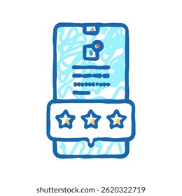 feedback of service doodle icon sketch vector. feedback of service sign. isolated symbol illustration
