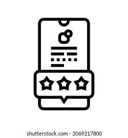feedback of service line icon vector. feedback of service sign. isolated contour symbol black illustration