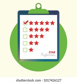 Feedback and service rating template concept.