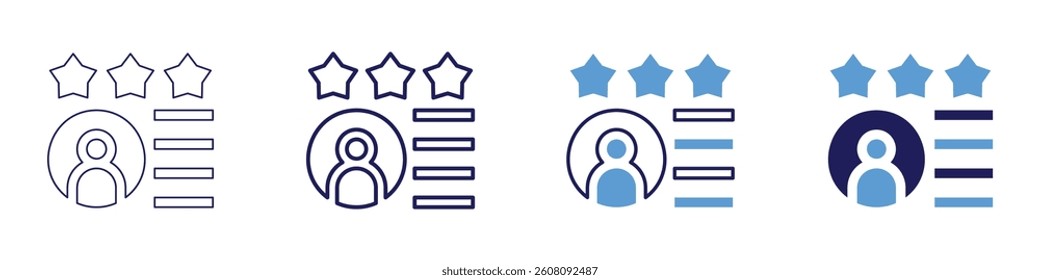 Feedback sessions icon in 4 different styles. Thin Line, Line, Bold Line, Duotone. Duotone style. Editable stroke.