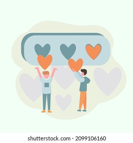 feedback signs in the shape of a heart