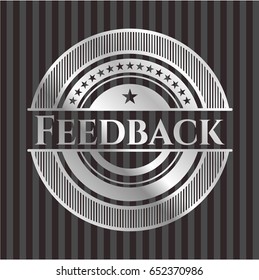 Feedback silver shiny badge