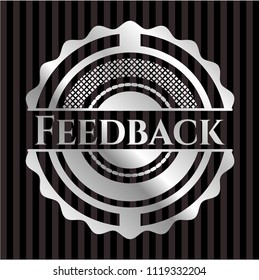 Feedback silvery emblem