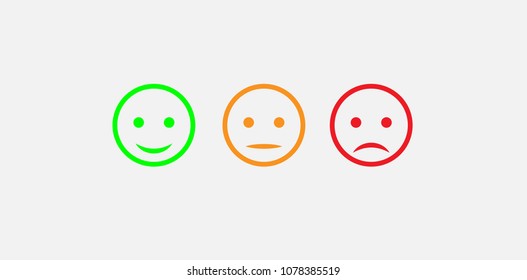 Feedback smiley icon set . Vector