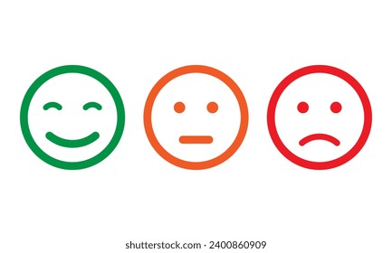 Feedback Smiley Icon Set. Vektorgrafik	