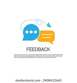 Feedback And Speech Bubble Banner Vector Design.