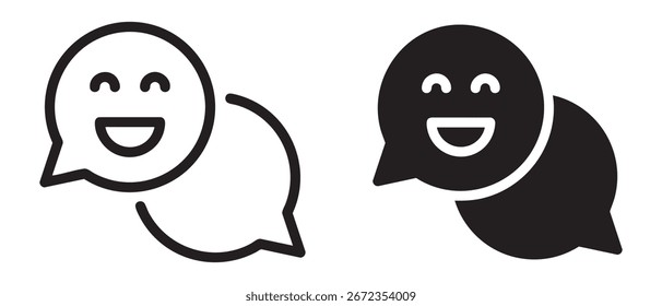 Feedback Speech Bubble Icon Vector Design.