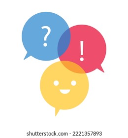 Feedback Speech Bubble Multicolor Icon Set. stock illustration. Advice, Bubble, Business, Communication