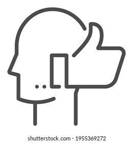 Feedback, square line vector icon.