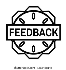 FEEDBACK stamp on white