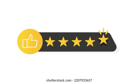 Feedback Stars On White Background Vector Stock Vector (Royalty Free ...