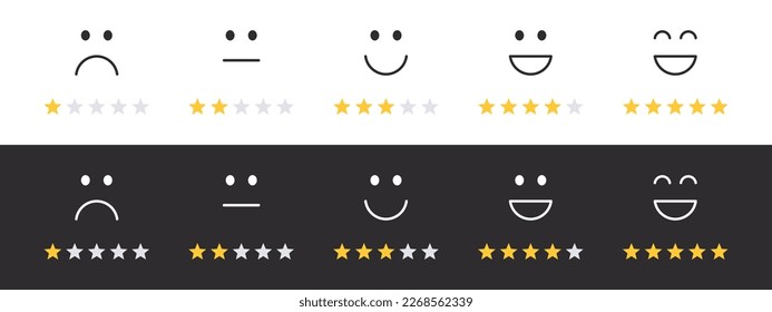 Feedback stars. Satisfaction and customer service. Customer review. Vector illustration