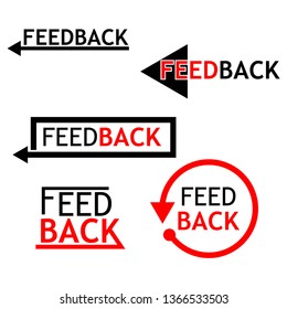 Feedback stock icon, flat icons. Icon set