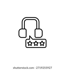 Feedback Support Audio Rate Assistance Outline Icon Design