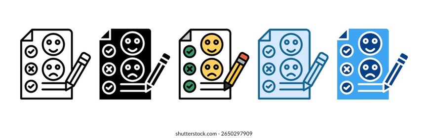 Coleção de Vários Estilos do Conjunto de Ícones de Pesquisas de Comentários