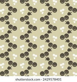 Símbolo de retroalimentación multicolor decorativo de moda patrón de repetición ilustración vectorial