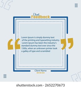 Feedback Template Elegant Quote Design for Reviews Testimonials