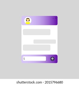 Feedback template. A pop-up online window to help the user. The messenger window. Chat bot for communication in the mobile smartphone app and on the website. Vector.
