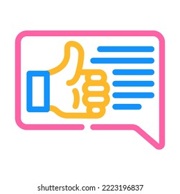 feedback testimonial color icon vector. feedback testimonial sign. isolated symbol illustration