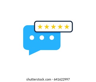 Feedback Testimonial Icon Logo Design Element