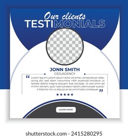 feedback testimonial and quote layout design with star ratings.