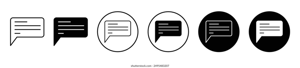 Feedback thin line vector icon set.