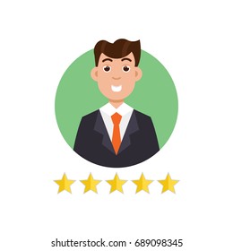Feedback User. Customer reviews concept. Vector illustration