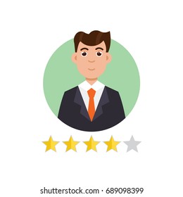 Feedback User. Customer reviews concept. Vector illustration