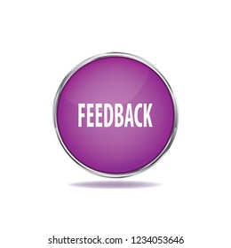 Feedback vector button, web design element