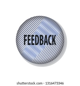 Feedback vector button, web design element