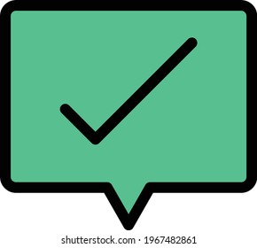 feedback vector color line icon
