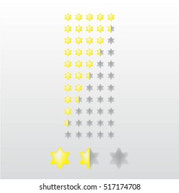 Feedback vector concept. Rank, level of satisfaction rating. User experience. Customer feedback. Review of consumer. feedback in form of yellow stars